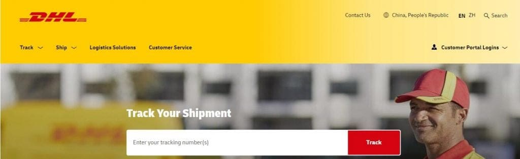 DHL shipping from China to Australia
