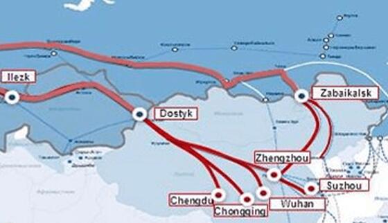 Rail freight route china to europe