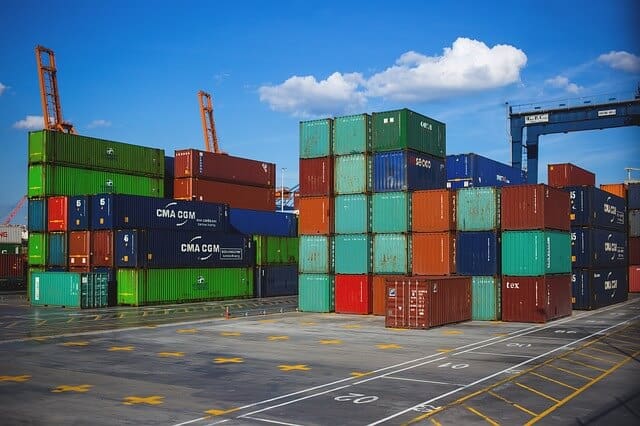 Figure 3 Shipping Containers at a seaport