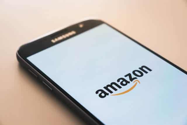 Figure 7 A smart phone with the Amazon logo