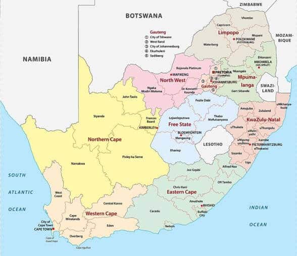 South Africa map