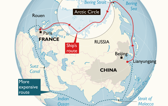 Sea freight routes from China to the UK