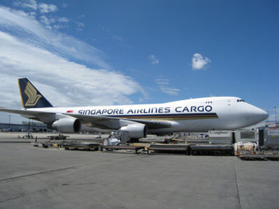 Air freight from China to Singapore