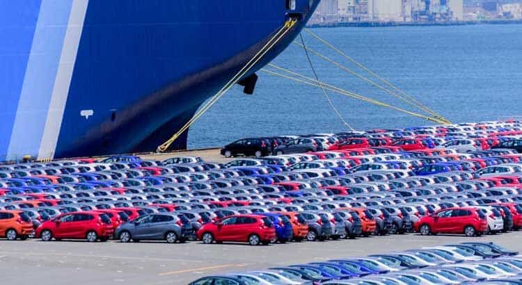 Car are imported by sea freight
