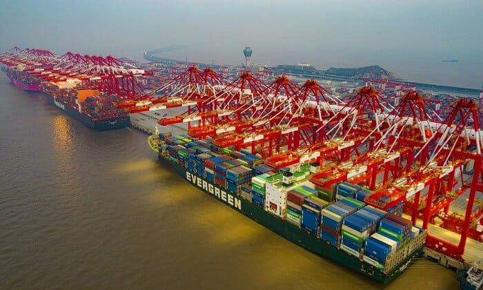 The port of Shanghai