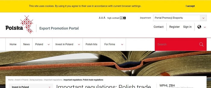 Import Export Regulations website of Poland Import Export Regulations website of Poland