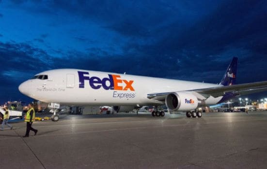 A FedEx Cargo Plane at the Airport