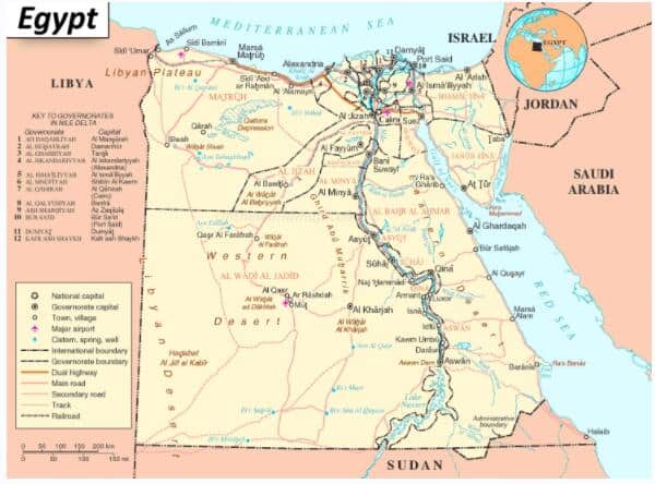 Egypt map Egypt map