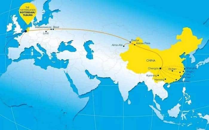 China to Netherlands Train Route China to Netherlands Train Route