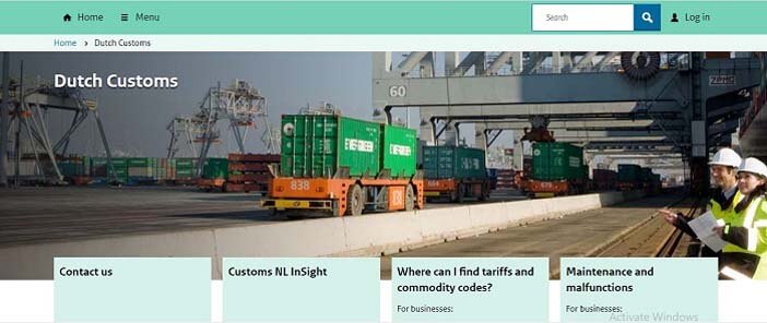 Official website of Dutch Customs Depaertment Official website of Dutch Customs Department