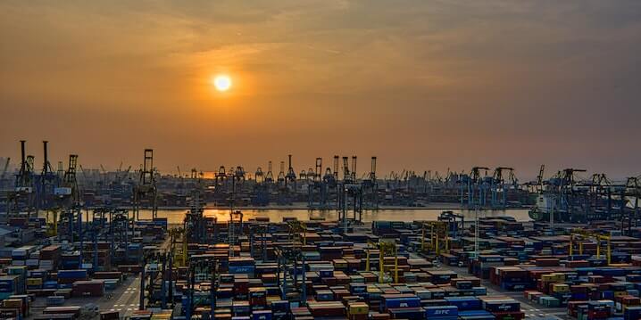 Shipments at the port