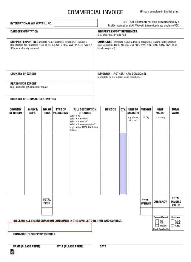 Commercial Invoice