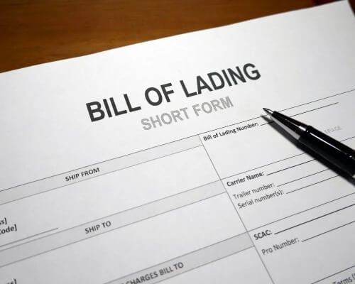 Bill of Lading document