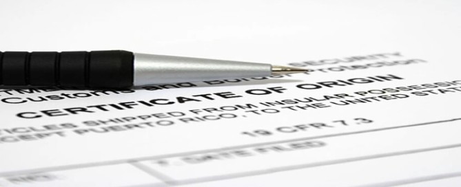 Certificate of Origin