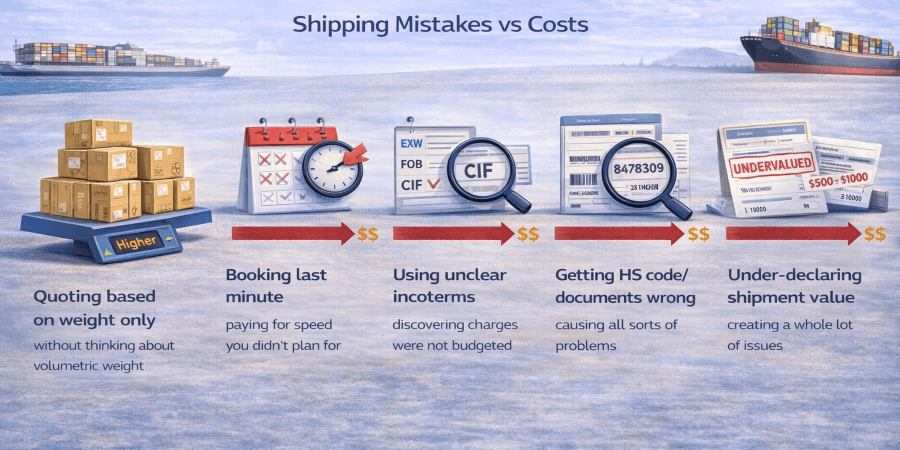 Shipping Mistakes vs Cost Shipping Mistakes vs Cost