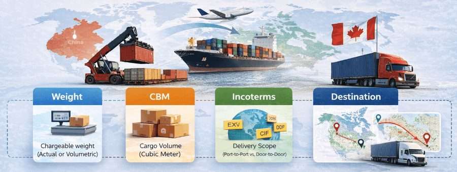 Factors Affecting China to Canada Shipping Rates