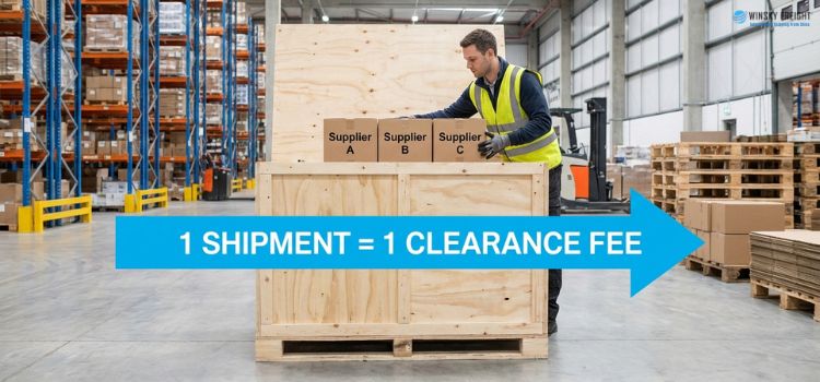 Consolidating multiple shipments from China to Australia reduces clearance fees Consolidating multiple shipments from China to Australia reduces clearance fees