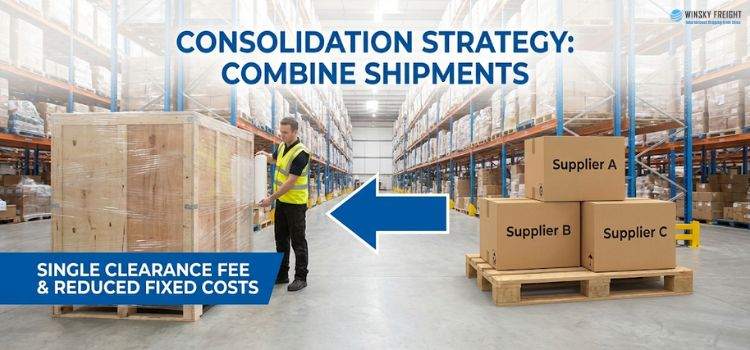 Learn the consolidation strategy to reduce the import cost when shipping from China to Australia
