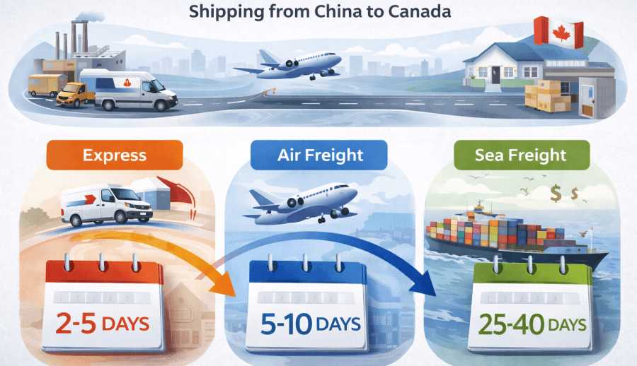Door to door shipping time China to Canada Door to door shipping time China to Canada