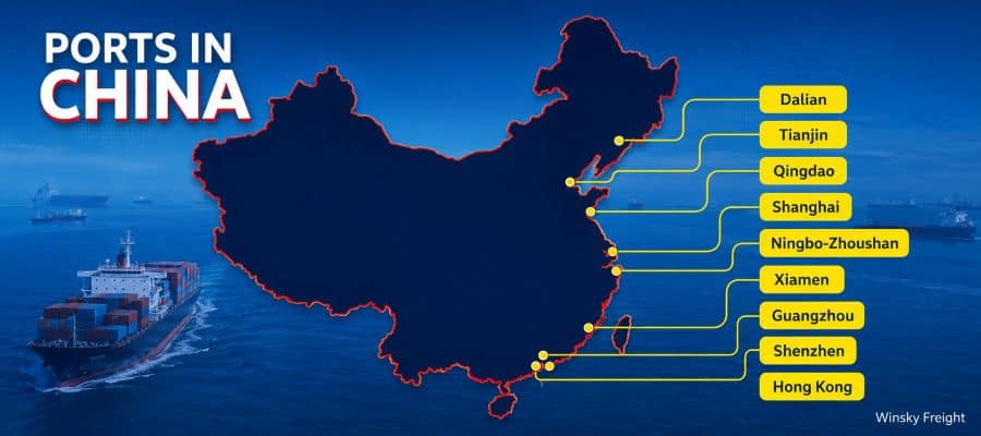 Main Ports for Sea Freight from China